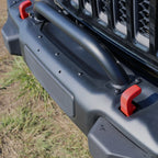 close-up of winch mounted on 2018–2026 Jeep Wrangler JL and Gladiator JT 10th Anniversary front bumper