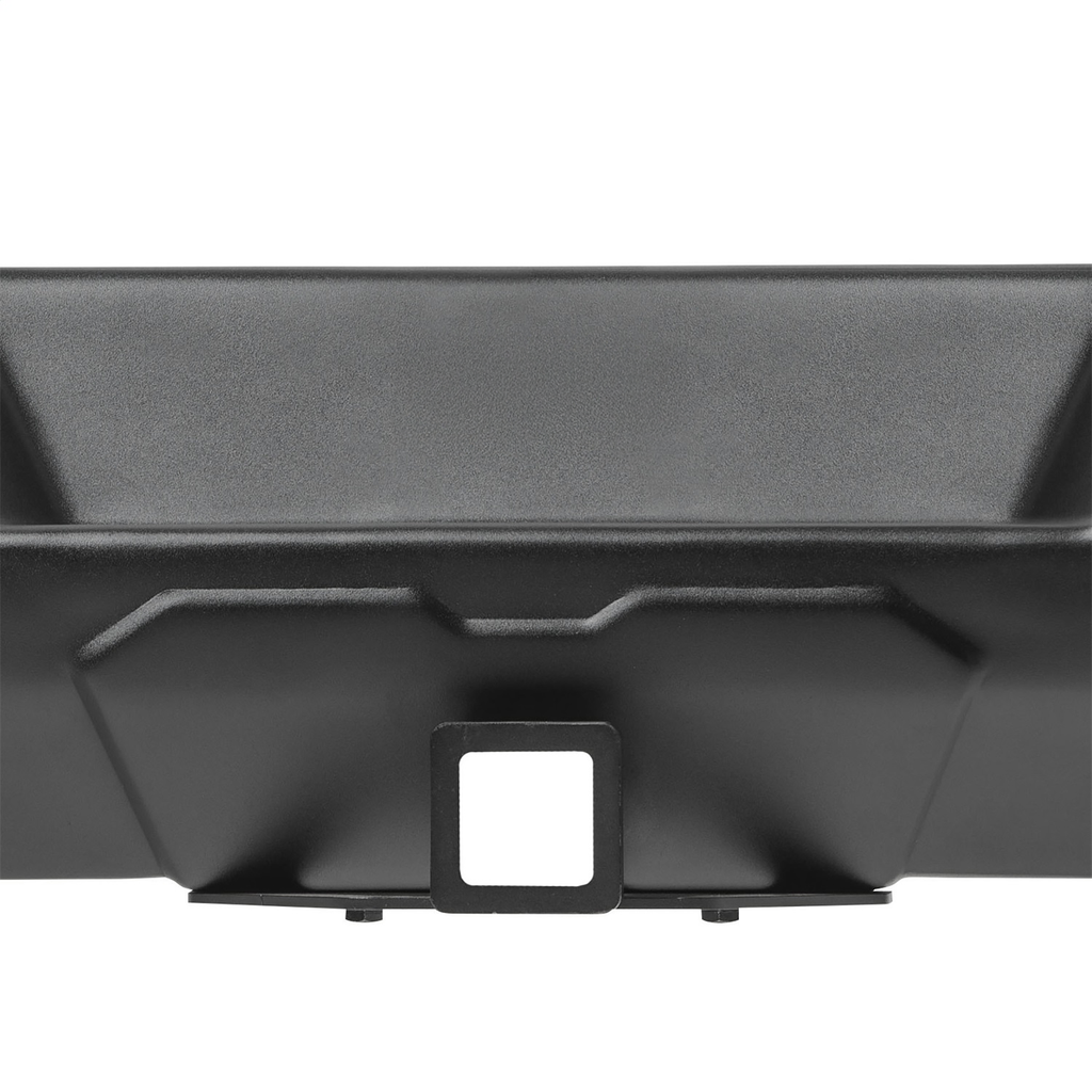 close-up of hitch on 2018–2026 Jeep Wrangler JL modular rear bumper