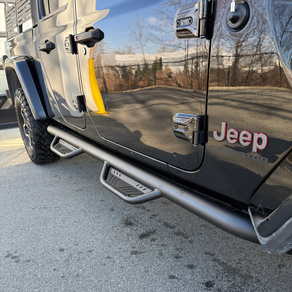 2020–2026 Jeep Gladiator JT OE+ side steps installed on opposite side of vehicle