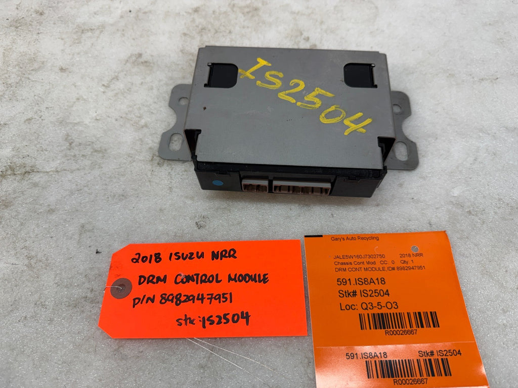 18 ISUZU NRR NPR NQR 5.2 DRM DATA RECORDING CONTROL MODULE 8982947951