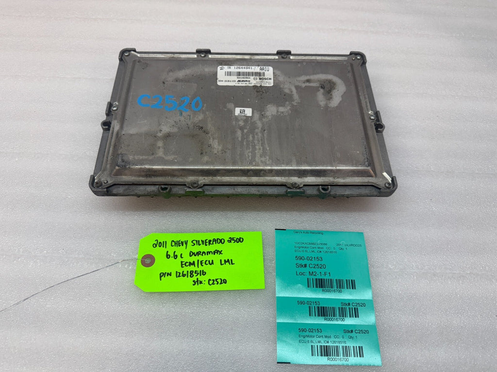 11-14 Chevrolet GMC 2500HD DURAMAX 6.6 LML OEM ENGINE COMPUTER ECU ECM 12618516