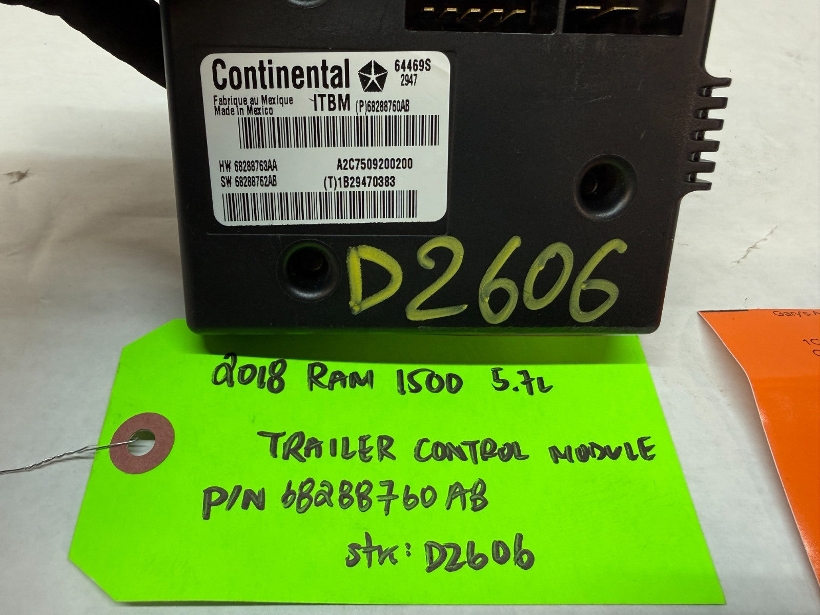 13-24 DODGE RAM SPORT 1500 TRAILER BRAKE CONTROL MODULE 68288760AB 63k