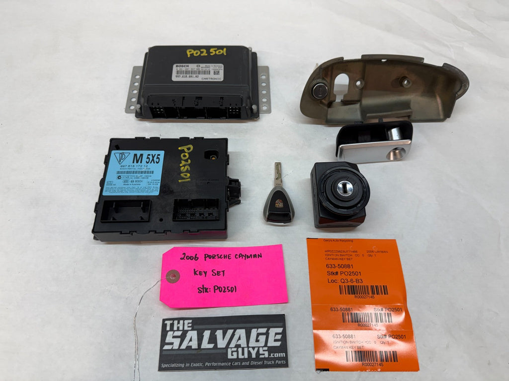 06 07 08 PORSCHE CAYMAN S 987 3.4 ENGINE COMPUTER ECU ECM DME KEY 99761860102