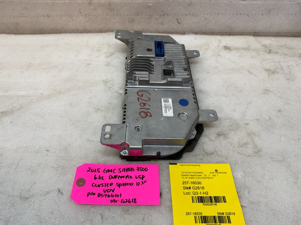 22-26 GMC 2500 3500 SIERRA 6.6 DIGITAL DASH GAUGE CLUSTER 12.3" UDV 85766101