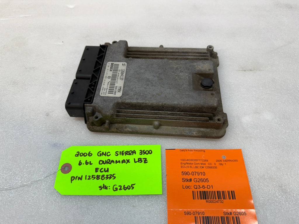 06 07 Chevrolet GMC 2500HD DURAMAX 6.6 LBZ ECM ECU ENGINE COMPUTER 12604137