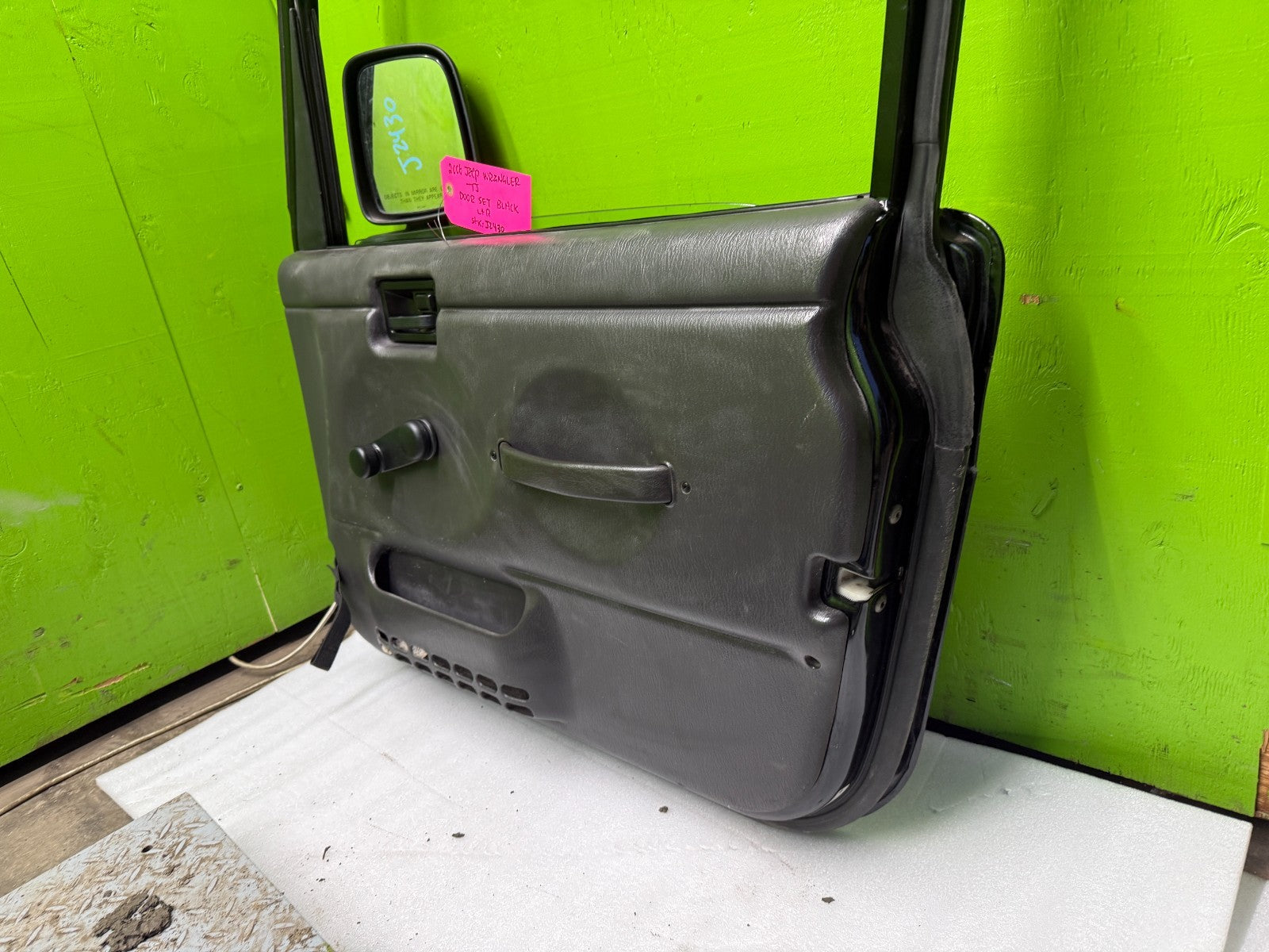 06 JEEP WRANGLER TJ LJ OEM FULL HARD DOORS COMPLETE KEY MIRRORS BLACK 97-06