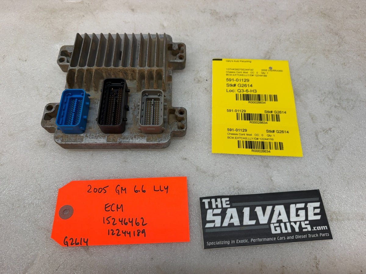 04 05 GMC CHEVROLET SILVERADO 2500HD 3500HD 6.6 LLY ENGINE ECU ECM 12244189