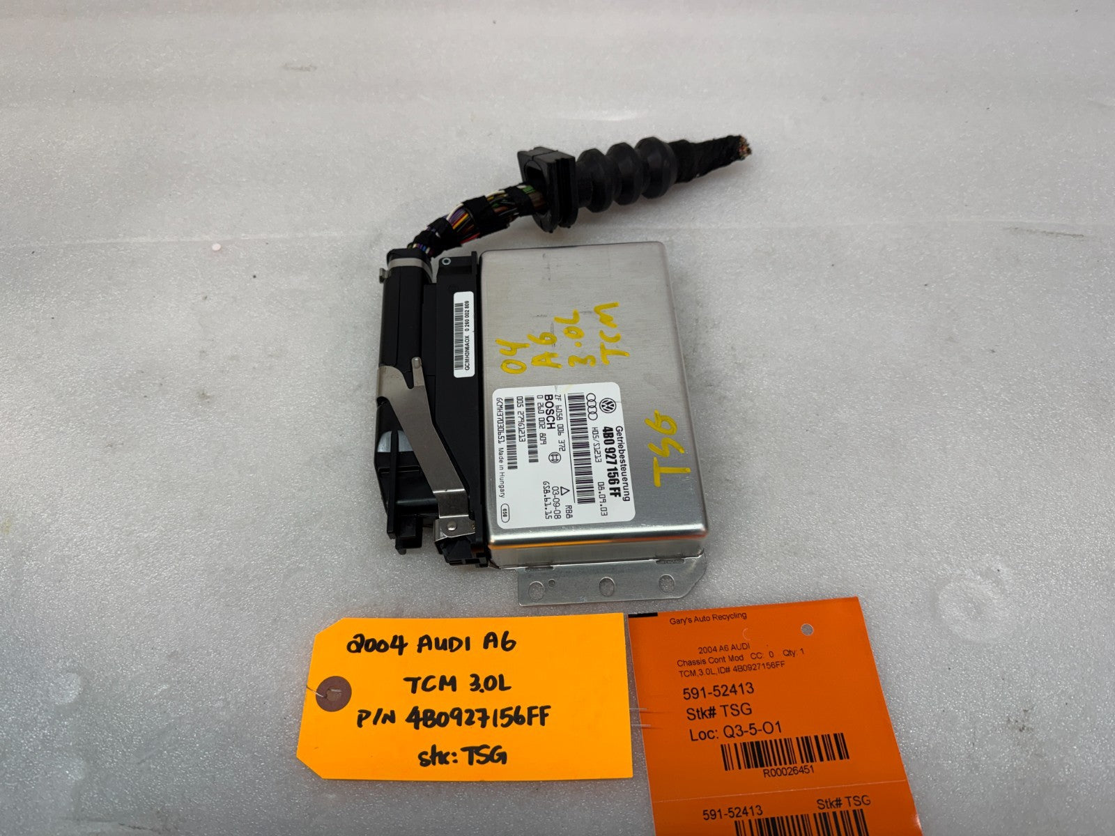 02 03 04 AUDI A6 TCM TCU TRANSMISSION CONTROL MODULE 4B0927156FF