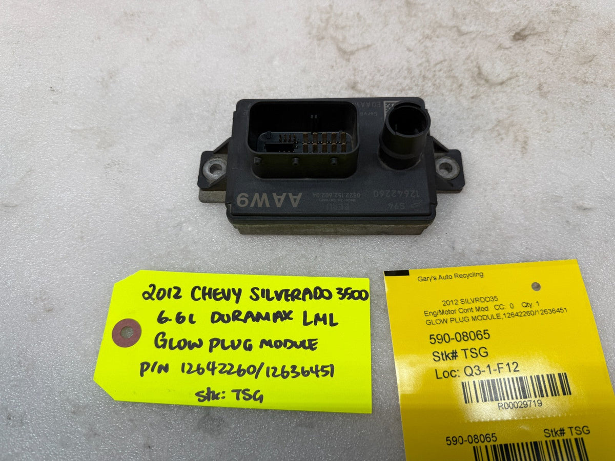 11-14 GMC CHEVROLET SILVERADO 3500HD 6.6 LML OEM GPM GLOW PLUG MODULE 12654071