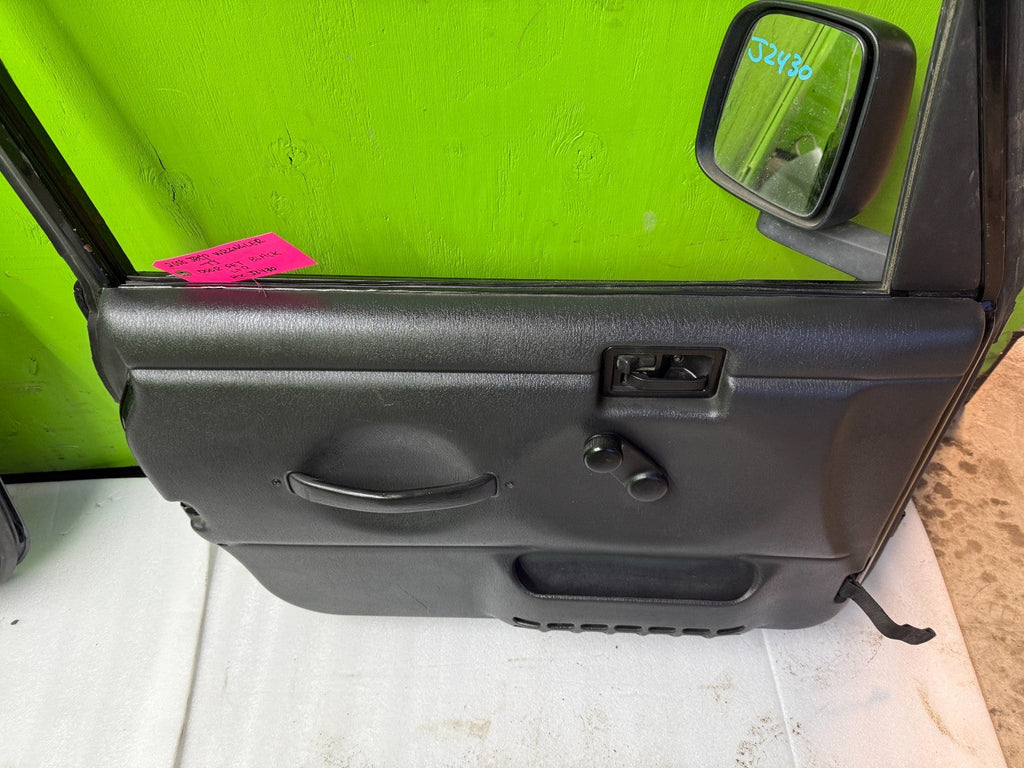 06 JEEP WRANGLER TJ LJ OEM FULL HARD DOORS COMPLETE KEY MIRRORS BLACK 97-06