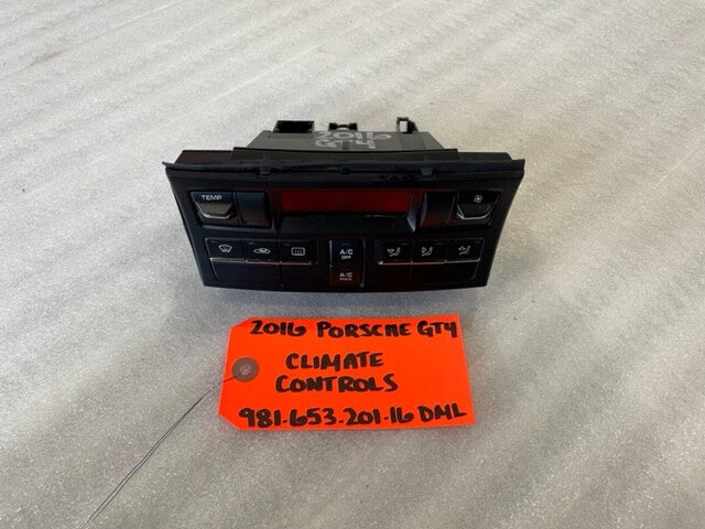 16 PORSCHE CAYMAN GT4 718 HEATER AC CLIMATE CONTROL PANEL 98165320116 18K