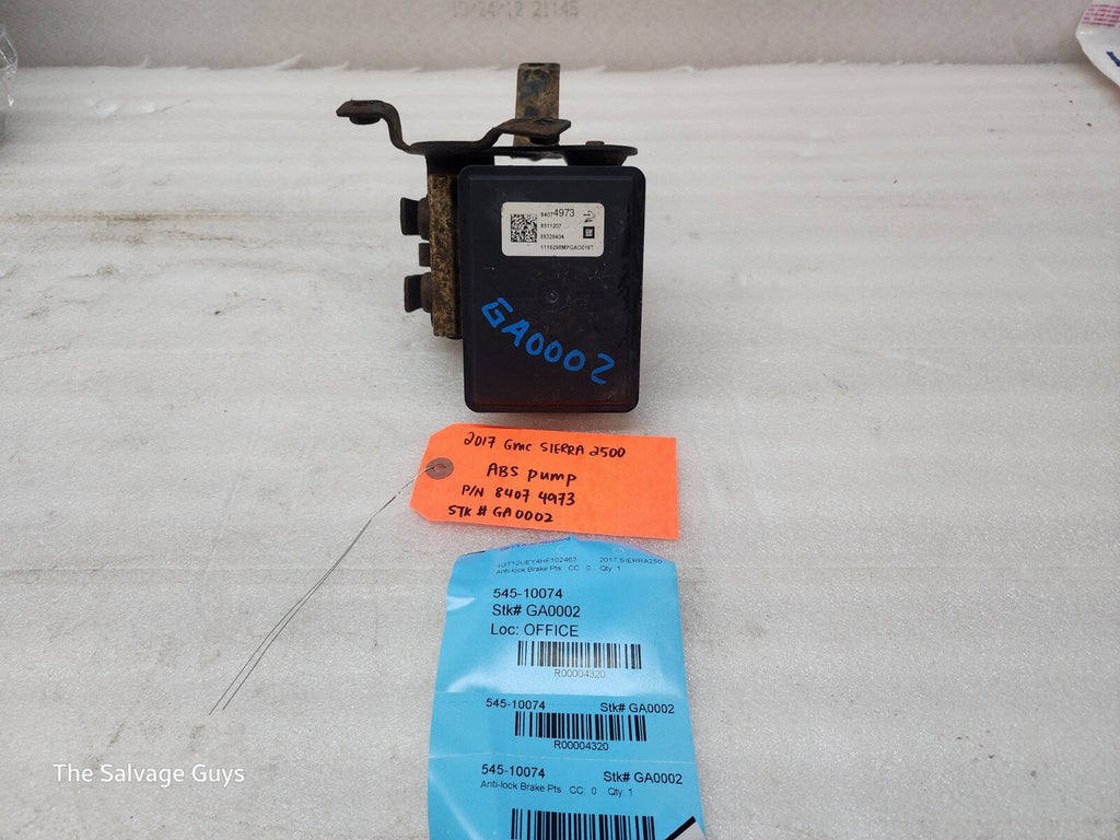 14-19 GMC SIERRA 2500HD 3500HD ABS ANTI LOCK BRAKE MODULE 84074973