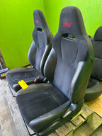 11 Subaru Impreza STi HATCHBACK FRONT REAR SEATS BLACK ALCANTARA 08-14