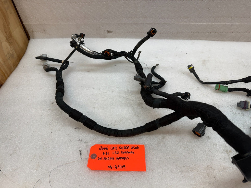 06 07 GMC CHEVROLET 2500HD DURAMAX 6.6 LBZ ENGINE MOTOR WIRING HARNESS LOOM