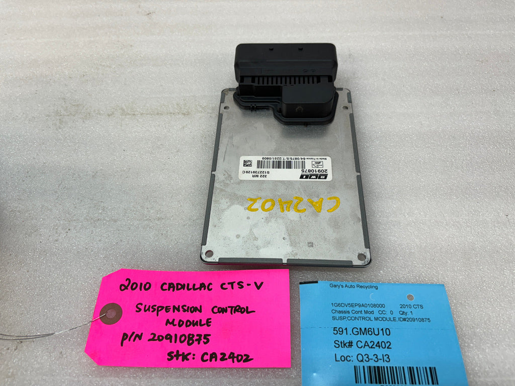 10 CADILLAC CTS-V CTSV OEM ACTIVE SUSPENSION CONTROL MODULE 20910875