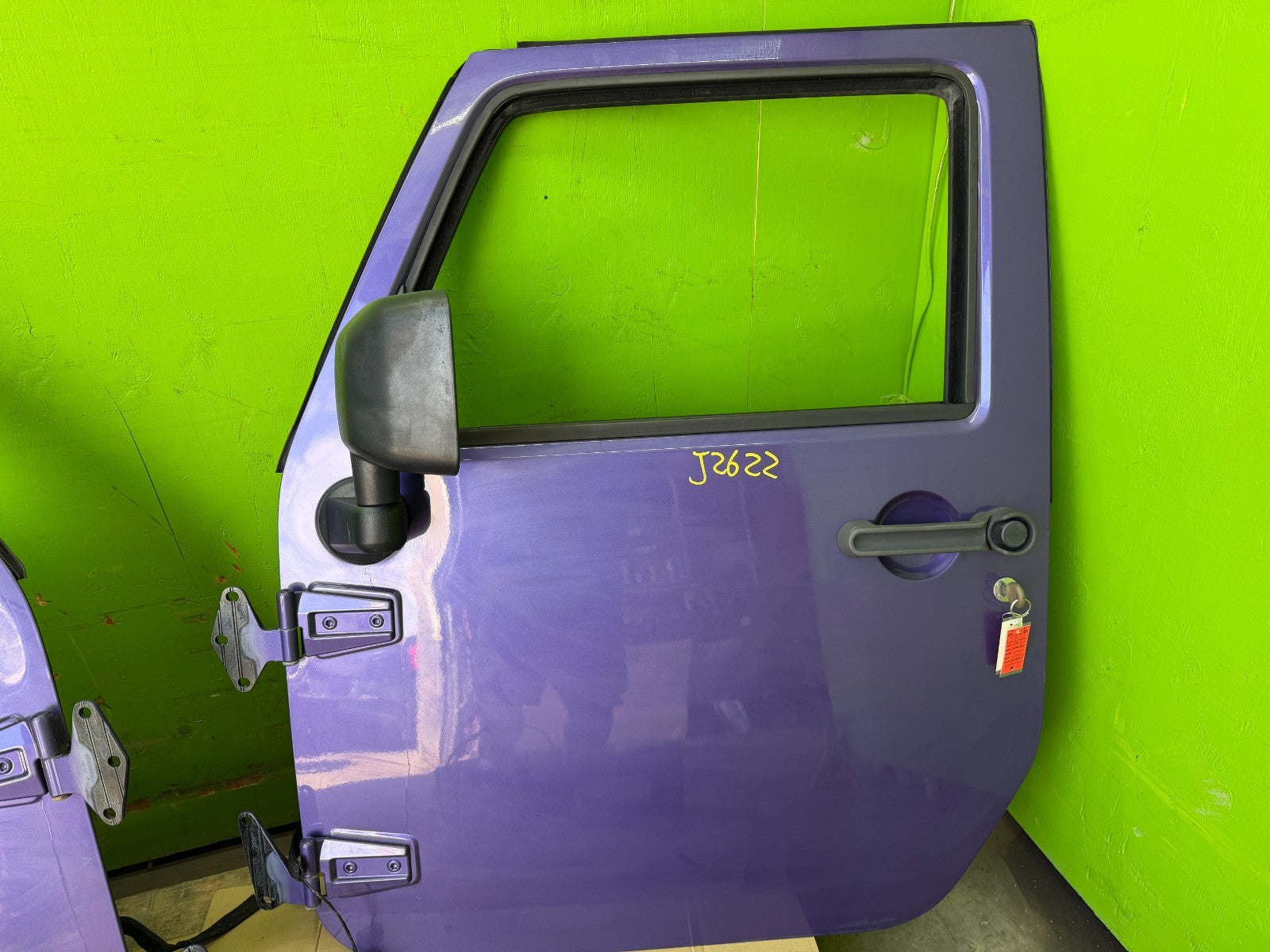 07-18 JEEP WRANGLER JK OEM FULL HARD DOORS PURPLE PHG W/ DOOR PANELS MIRROR KEY