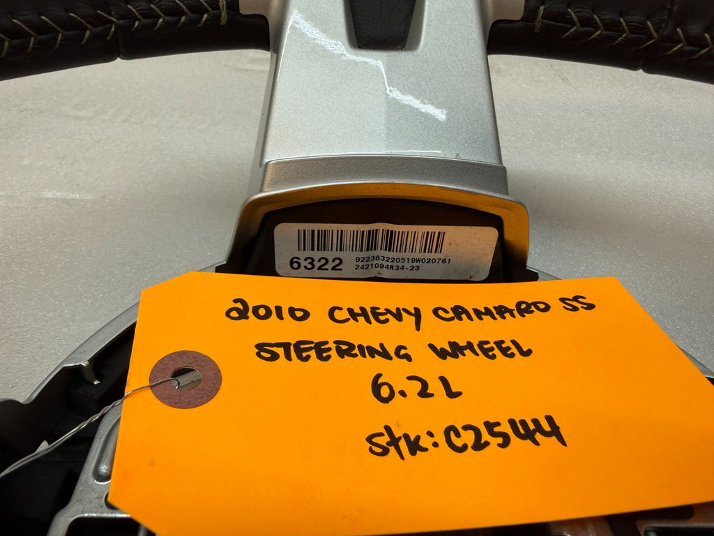 10 11 CHEVROLET CAMARO SS BLACK LEATHER STEERING WHEEL MANUAL TRANS