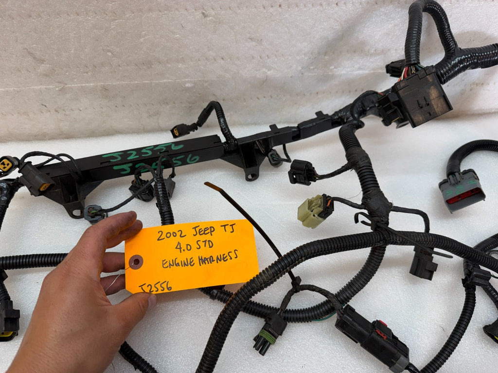 2002 JEEP WRANGLER TJ 4.0 AUTOMATIC INJECTOR ENGINE WIRING HARNESS