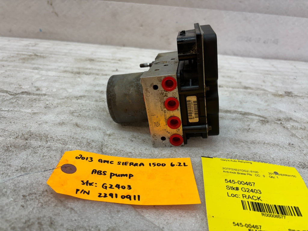 09-14 CHEVROLET GMC SILVERADO SIERRA 1500 6.2 ABS ANTI LOCK BRAKE PUMP 22910911