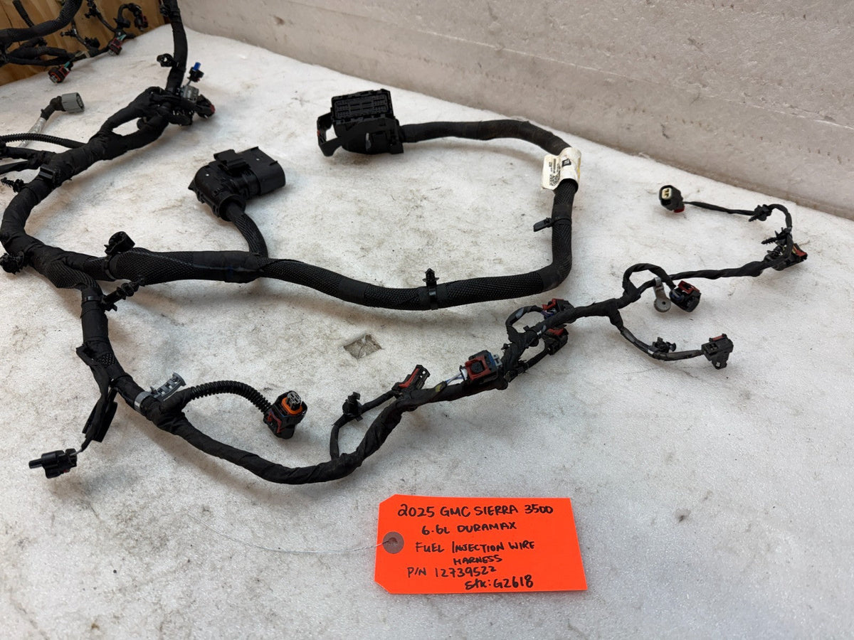 2025 GMC Sierra 3500HD 6.6L Duramax Left Injector Wiring Harness OEM 12739522