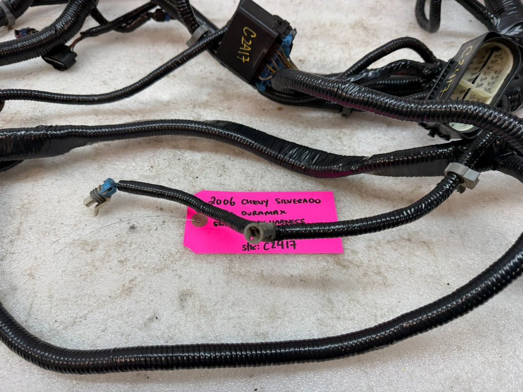 06 07 GMC CHEVROLET 2500HD DURAMAX 6.6 LBZ ENGINE BAY MOTOR PCM WIRING HARNESS