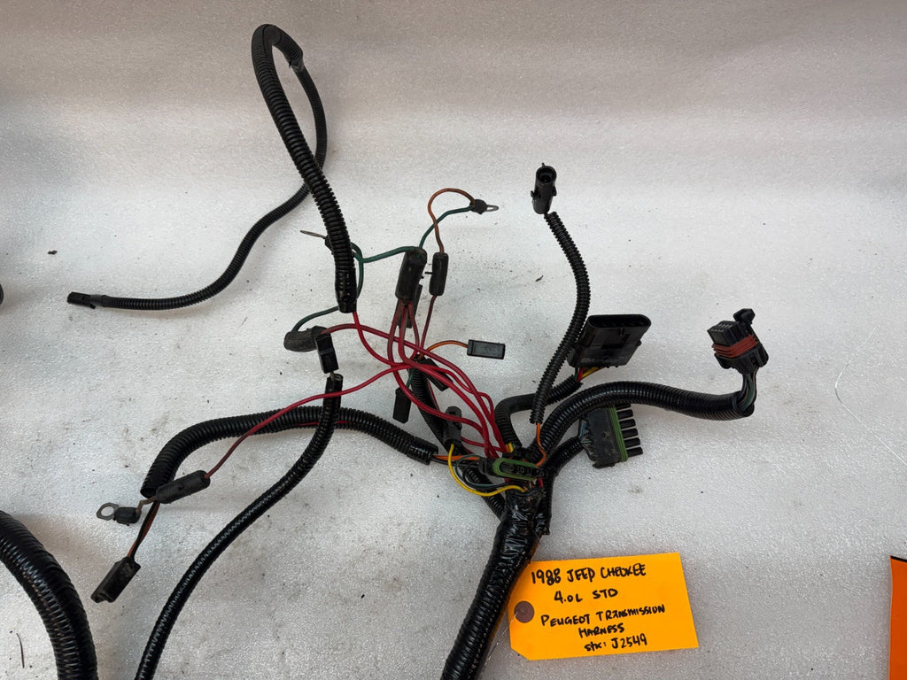 87-90 JEEP CHEROKEE XJ 4.0  UNDERHOOD 5 SP TRANSMISSION BODY WIRING HARNESS LOOM