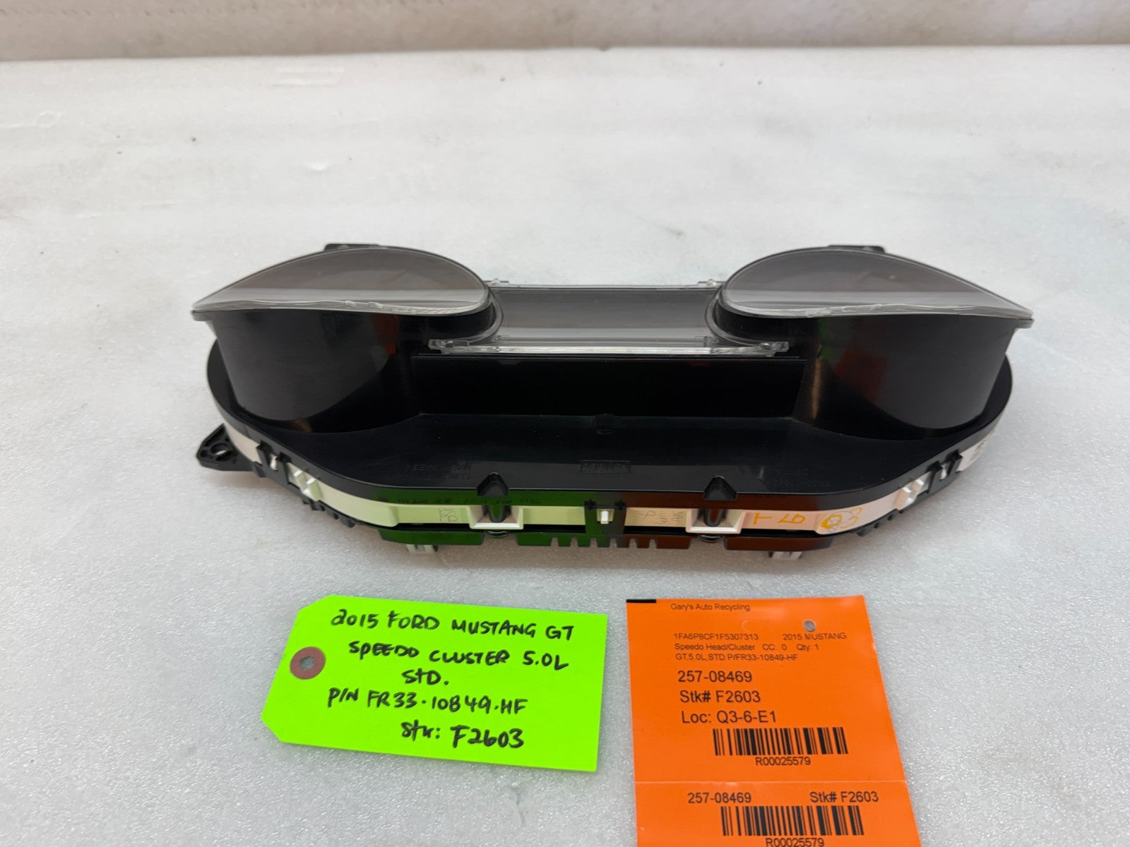 2015 FORD MUSTANG GT OEM METRIC SPEEDOMETER GAUGE CLUSTER MANUAL FR33-10849-HF