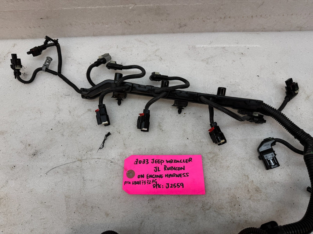 23 JEEP WRANGLER RUBICON JL JT 3.6 ON ENGINE WIRING HARNESS LOOM 68417572AC