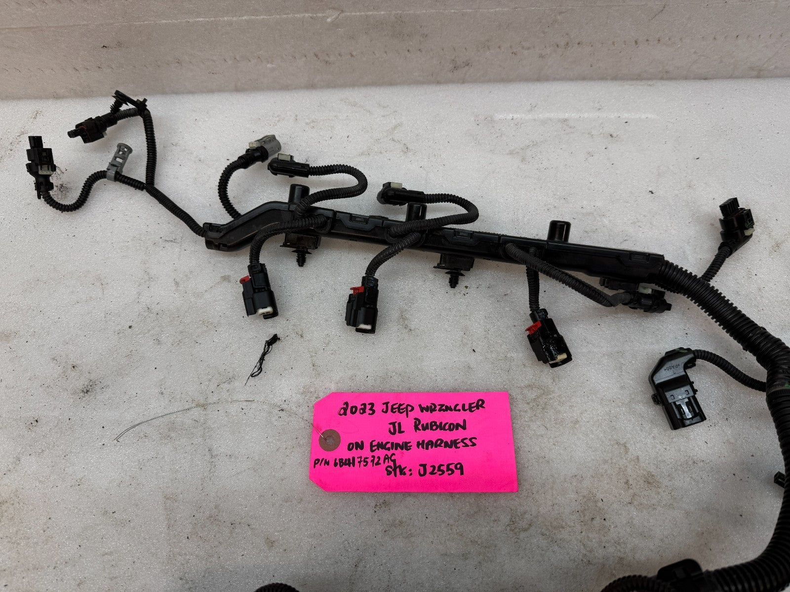 23 JEEP WRANGLER RUBICON JL JT 3.6 ON ENGINE WIRING HARNESS LOOM 68417572AC
