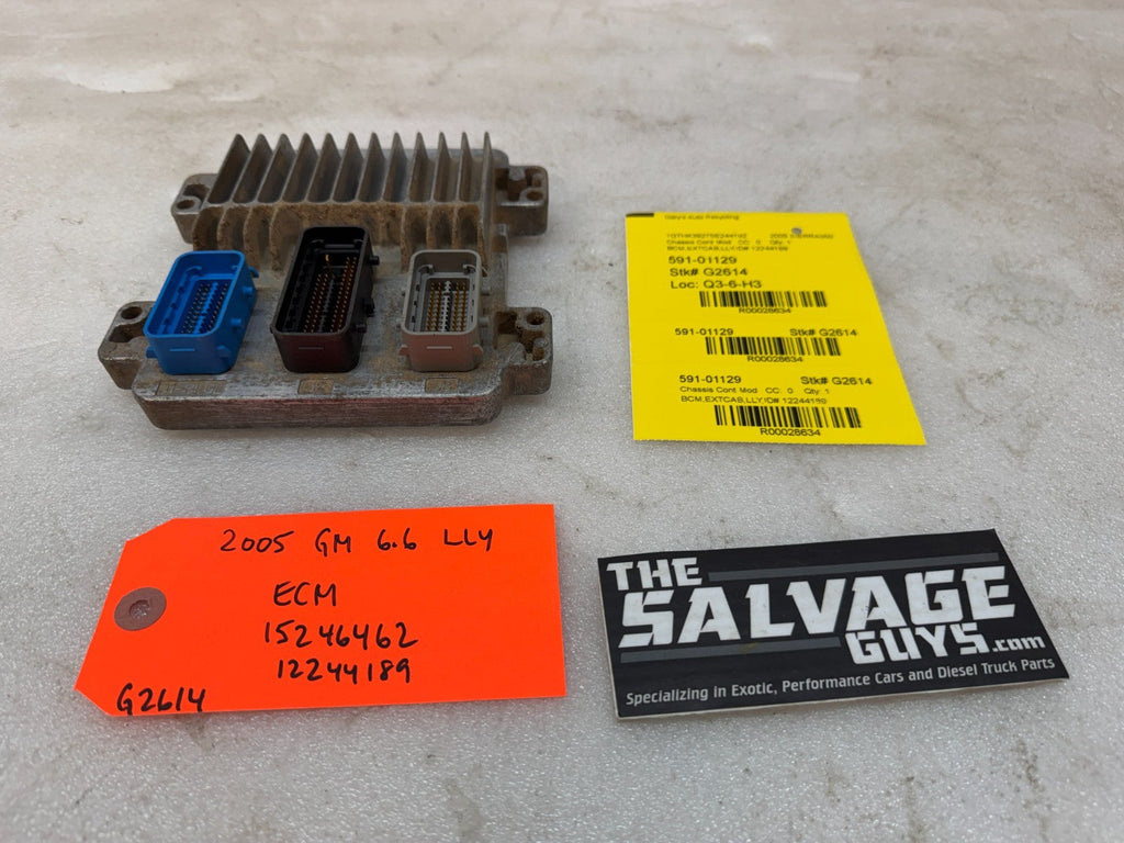 04 05 GMC CHEVROLET SILVERADO 2500HD 3500HD 6.6 LLY ENGINE ECU ECM 12244189