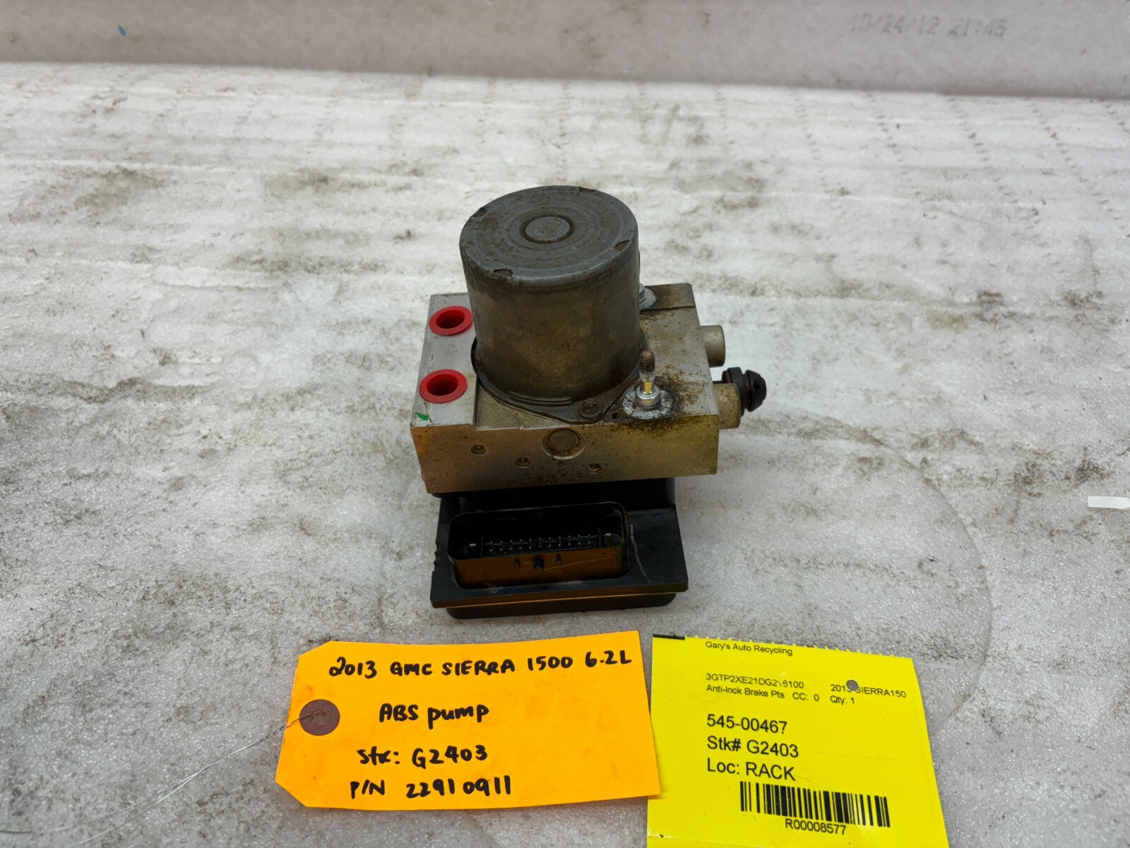 09-14 CHEVROLET GMC SILVERADO SIERRA 1500 6.2 ABS ANTI LOCK BRAKE PUMP 22910911