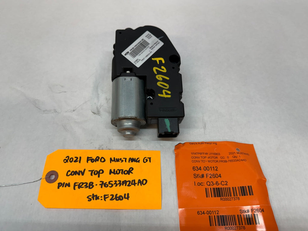 15-23 FORD MUSTANG 5.0 GT S550 LEFT RIGHT POWER ROOF TOP MOTOR FR3B-76533A24AD