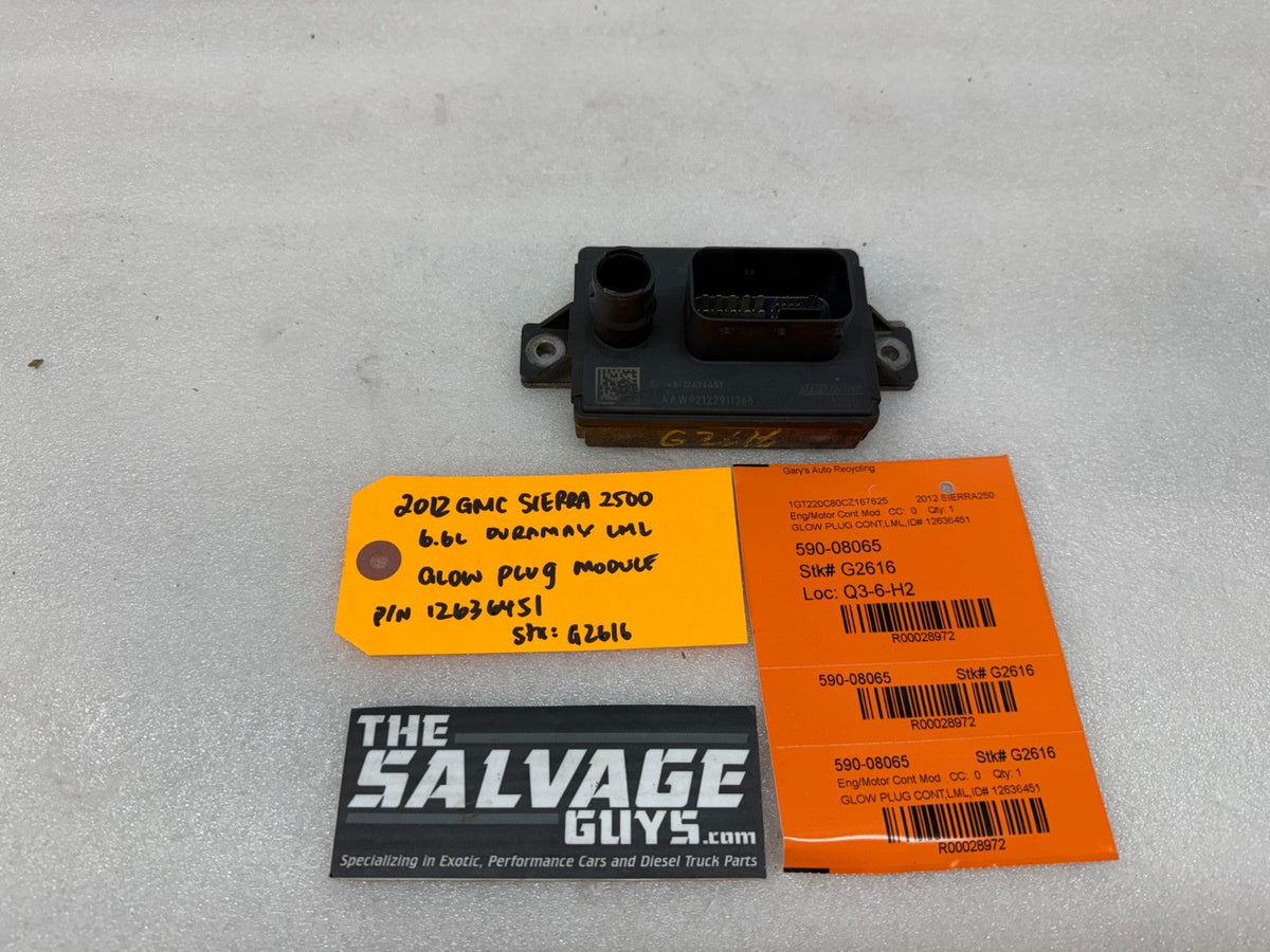 10-12 GMC SIERRA 3500 6.6L DURAMAX LGH LML GLOW PLUG CONTROL MODULE OEM 12636451