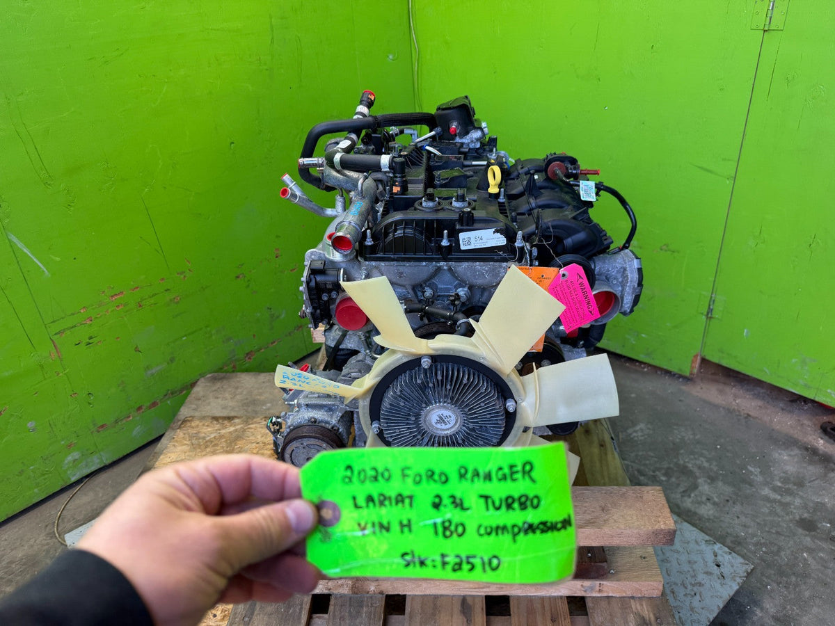 20 FORD RANGER LARIAT OEM 2.3 TURBO COMPLETE ENGINE MOTOR VIN H 19-23