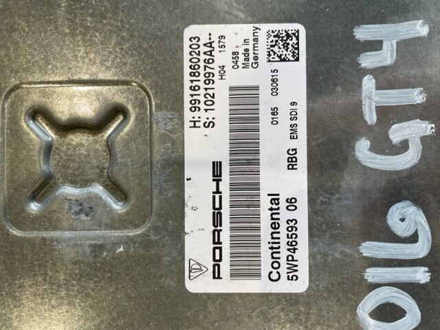 16 PORSCHE CAYMAN GT4 718 3.8 ENGINE COMPUTER DME ECM ECU 91161860203 18K