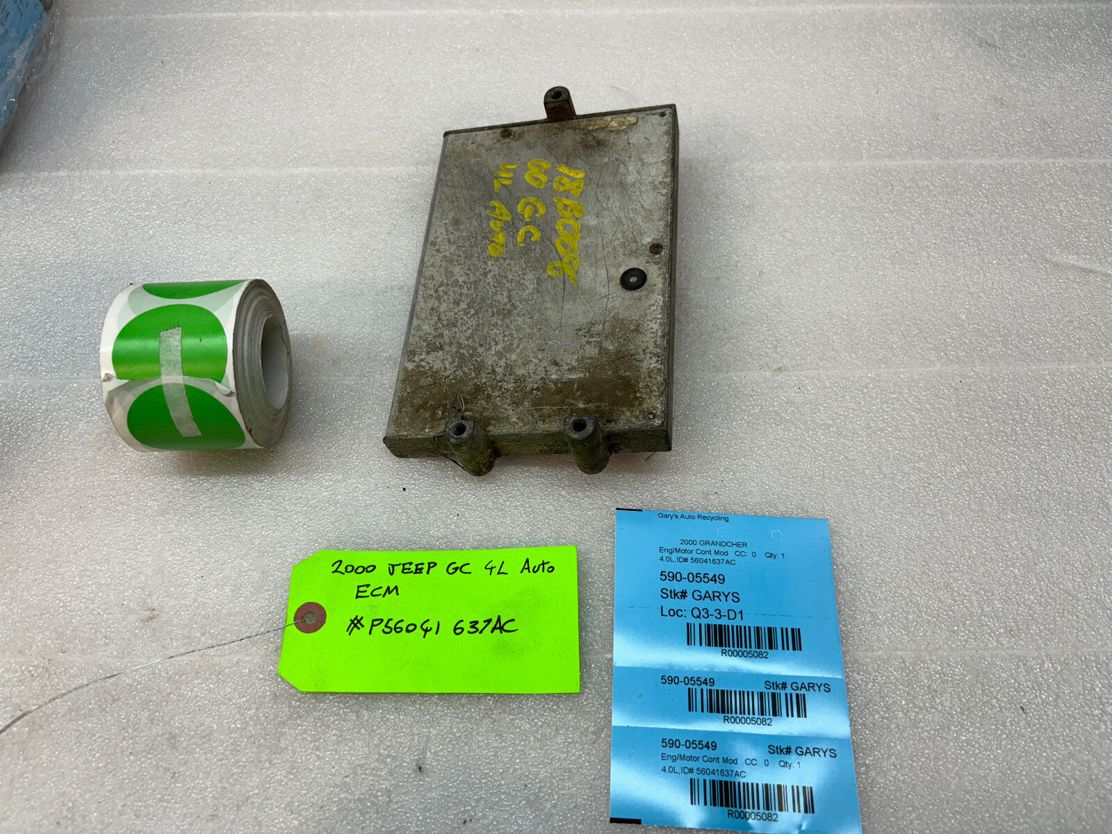 00 JEEP GRAND CHEROKEE 4.0 AUTOMATIC ENGINE COMPUTER ECM ECU P56041637AC