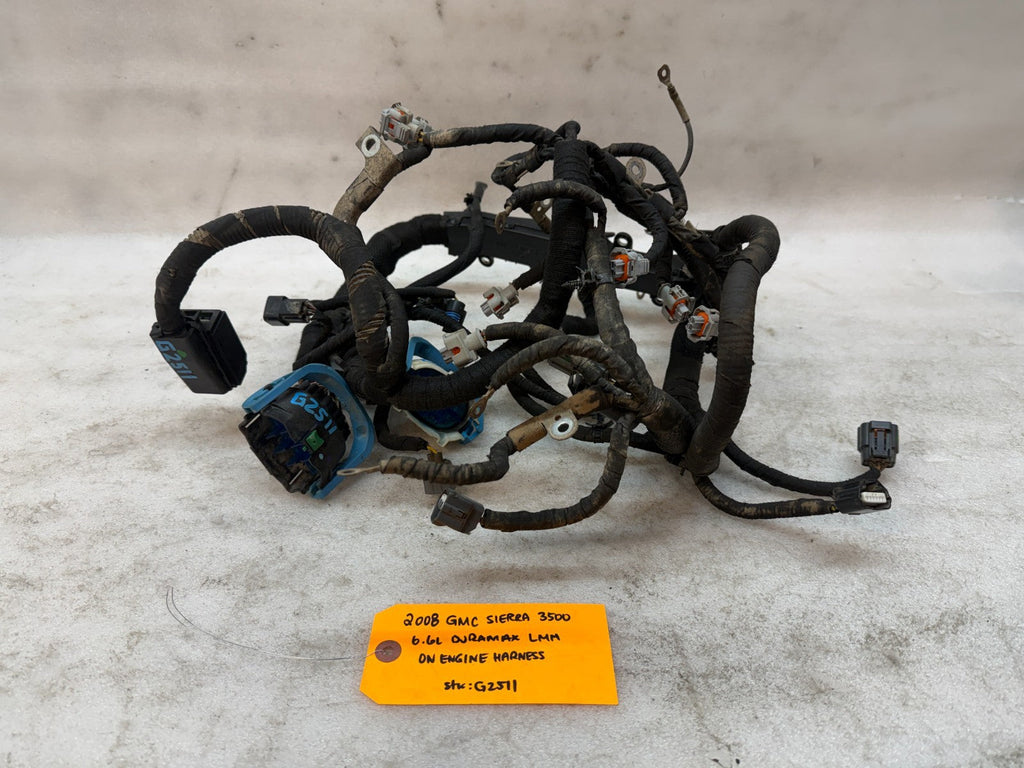 07-10 GMC CHEVROLET 2500HD DURAMAX 6.6 LMM ENGINE MOTOR WIRING HARNESS LOOM
