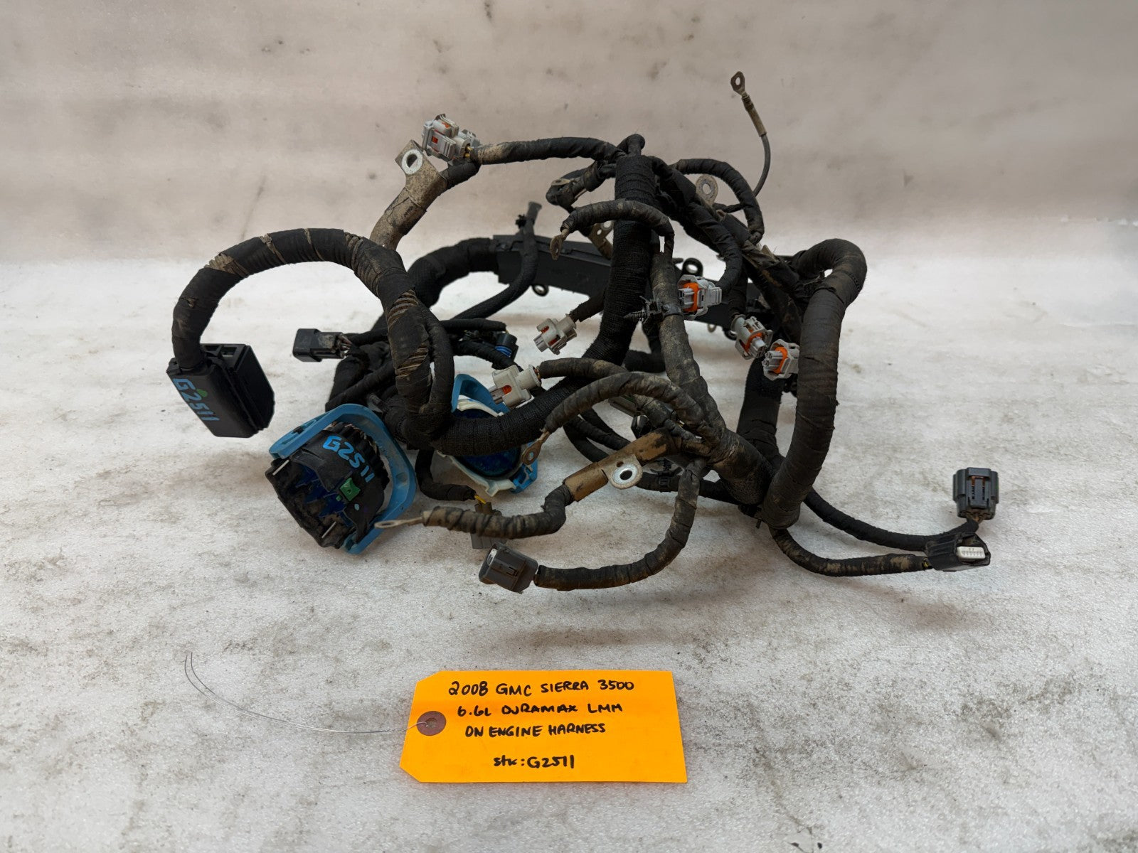 07-10 GMC CHEVROLET 2500HD DURAMAX 6.6 LMM ENGINE MOTOR WIRING HARNESS LOOM
