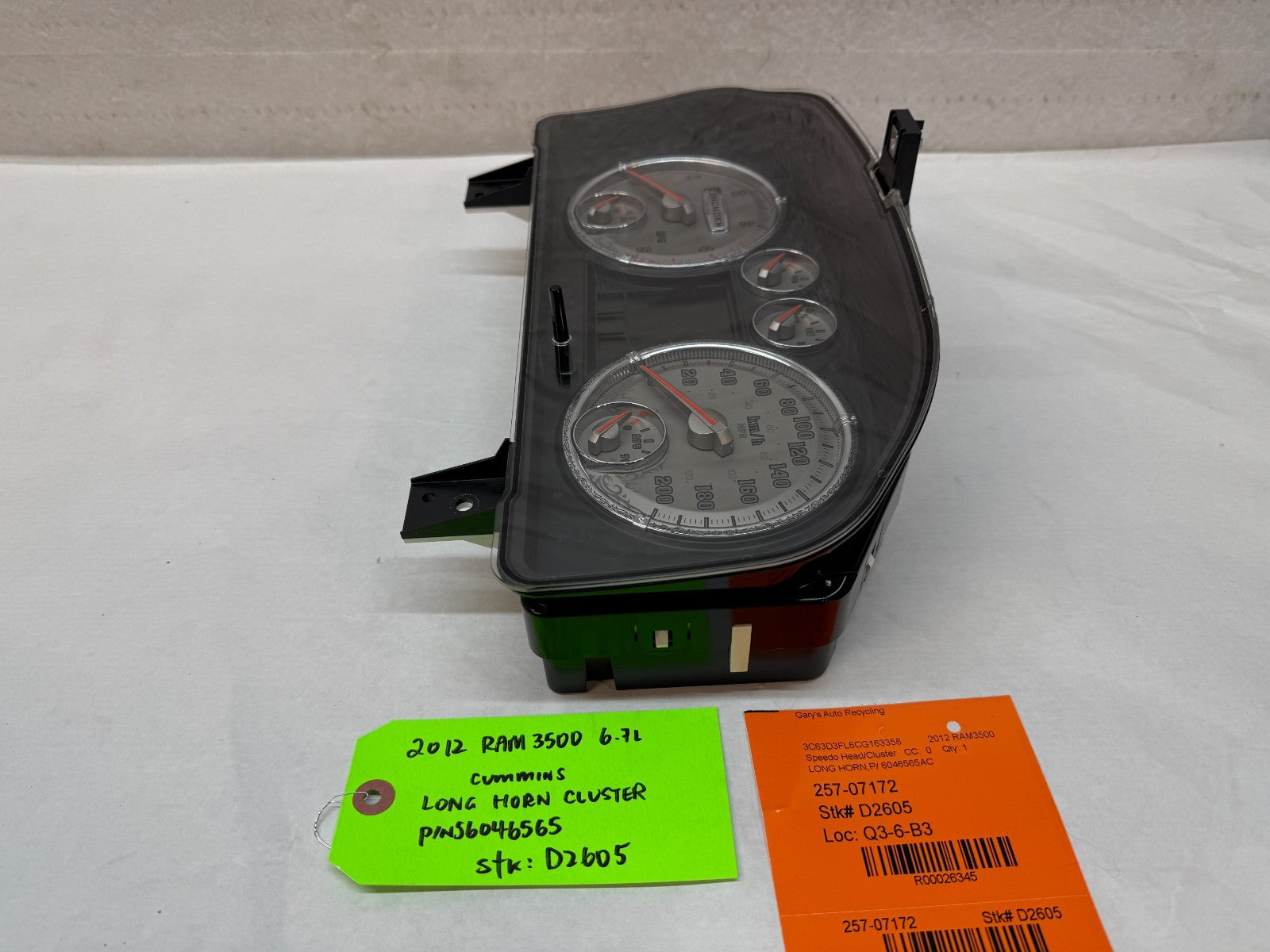 10 11 12 DODGE RAM 2500 3500 6.7 LONGHORN GAUGE CLUSTER SPEEDO P56046565AC