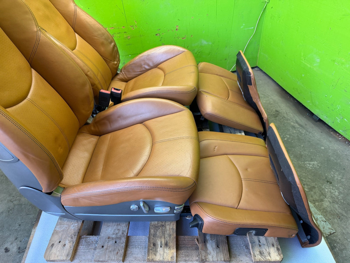 05-13 PORSCHE 997 911 LEFT RIGHT POWER HEATED 18 WAY SPORT SEATS NATURAL BROWN