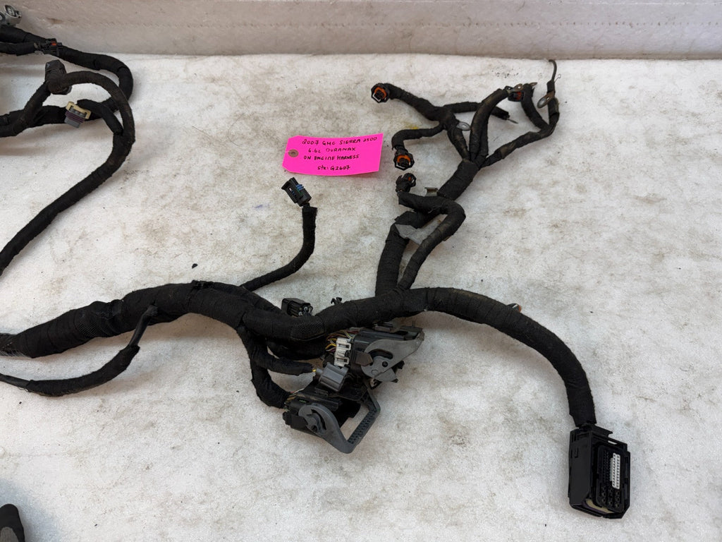 06 07 GMC CHEVROLET 2500HD DURAMAX 6.6 LBZ ENGINE MOTOR WIRING HARNESS LOOM