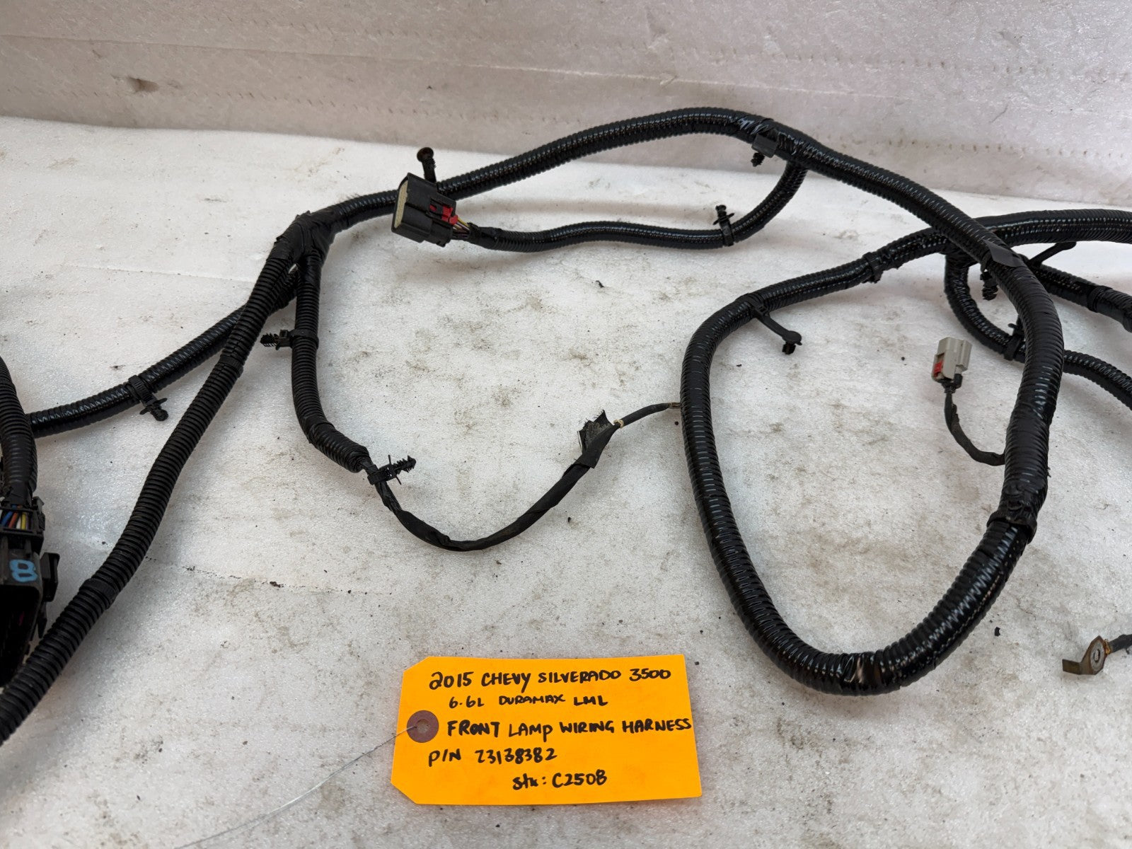 15 GMC SIERRA CHEVROLET SILVERADO DURAMAX 6.6 LML FRONT END LAMP WIRING HARNESS