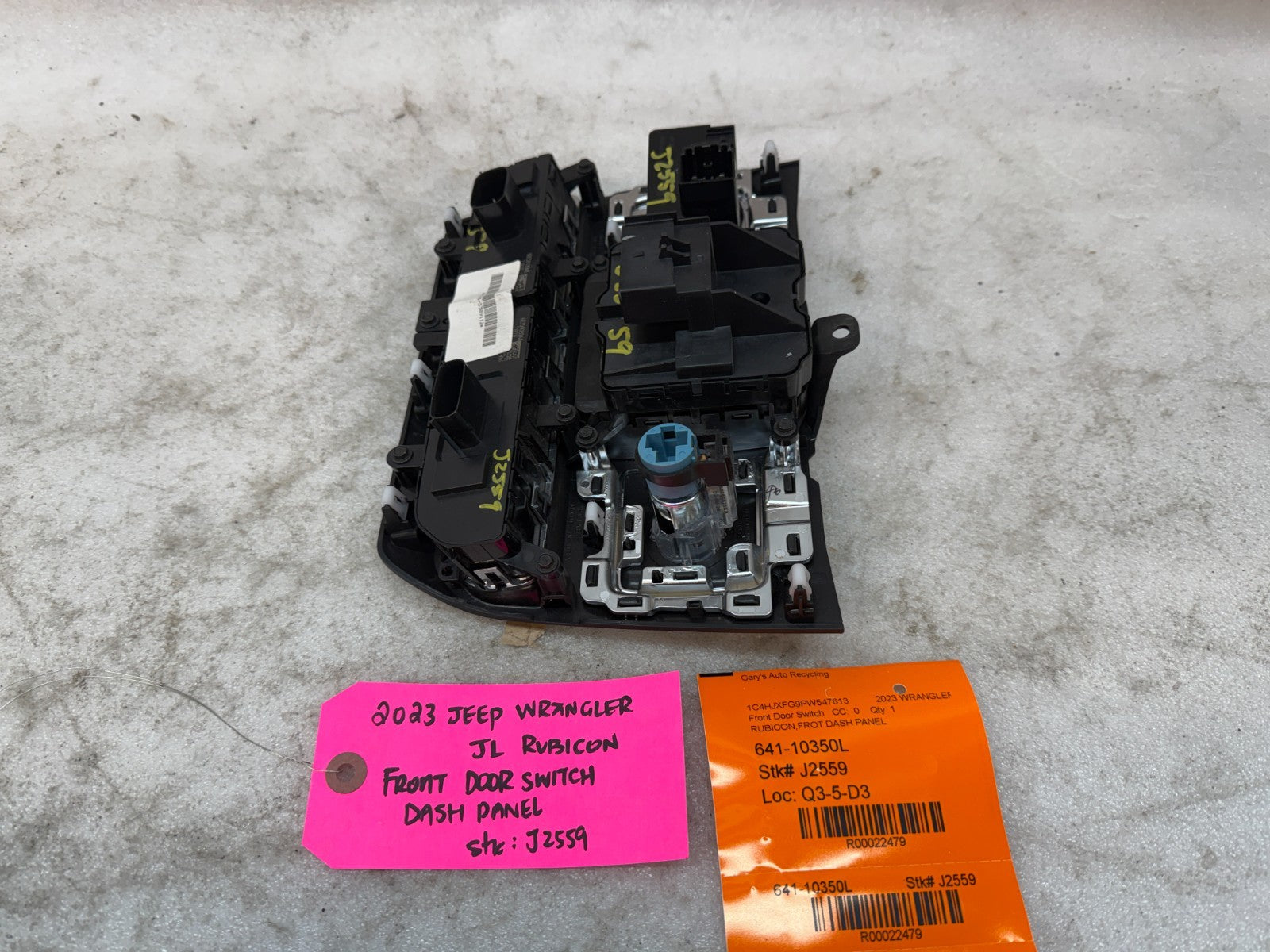 18-24 JEEP WRANGLER RUBICON JL JT DASH WINDOW AUXILIARY LOCKER SWITCH PANEL