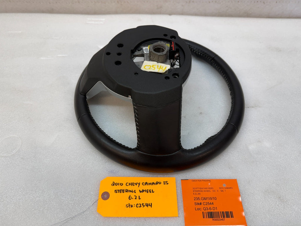 10 11 CHEVROLET CAMARO SS BLACK LEATHER STEERING WHEEL MANUAL TRANS