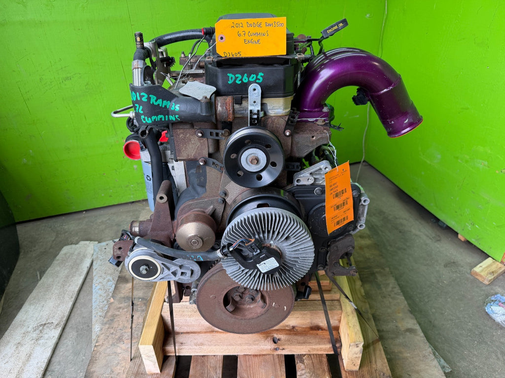 2012 DODGE RAM 2500 3500 6.7 CUMMINS TURBO DIESEL ENGINE MOTOR 10 11 12