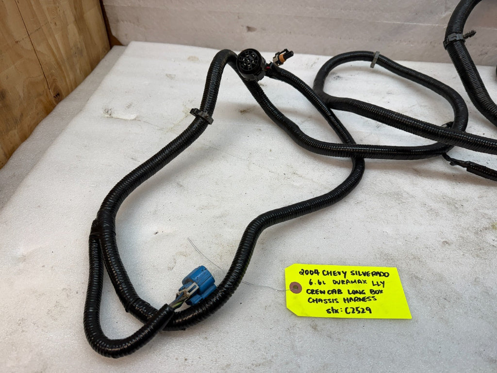 04 05 Chevrolet GMC 2500HD 3500 4wd LLY CREW CAB LONG BOX CHASSIS WIRING HARNESS