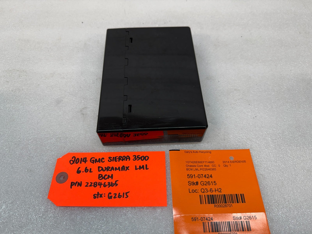 11-14 Chevrolet GMC 2500HD DURAMAX 6.6 LML BCM BODY CONTROL MODULE 22846365