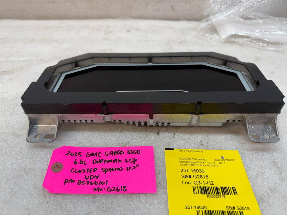 22-26 GMC 2500 3500 SIERRA 6.6 DIGITAL DASH GAUGE CLUSTER 12.3" UDV 85766101