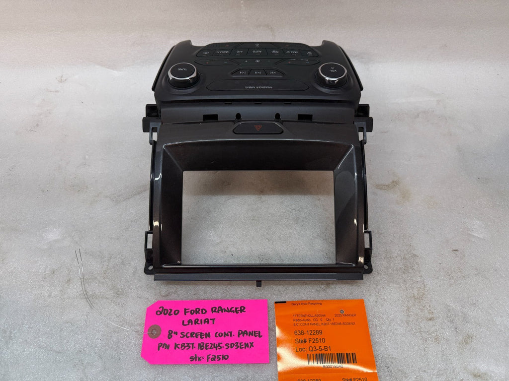 20 FORD RANGER LARIAT RADIO NAVIGATION HEATER CONTROL TRIM 19-23