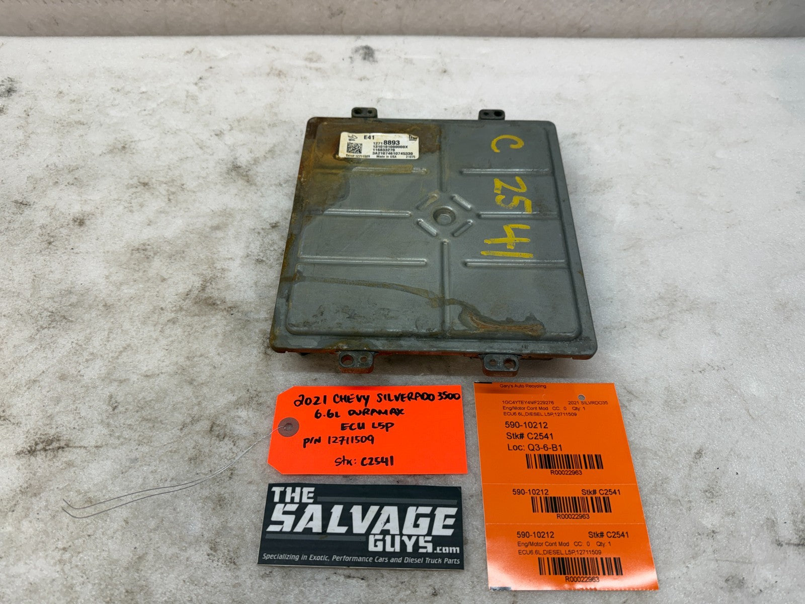 17-21 CHEVROLET GMC 3500 6.6 L5P DURAMAX DIESEL ENGINE COMPUTER ECM ECU 12711509